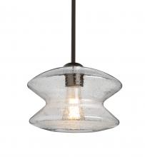  1TT-ZENCL-EDIL-BR - Besa, Zen Stem Pendant , Clear Bubble, Bronze Finish, 1x8W LED Filament