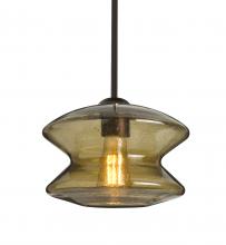  1TT-ZENLT-EDIL-BR - Besa, Zen Stem Pendant , Latte Bubble, Bronze Finish, 1x8W LED Filament