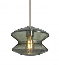  1TT-ZENMS-EDIL-SN - Besa, Zen Stem Pendant , Moss Bubble, Satin Nickel Finish, 1x8W LED Filament