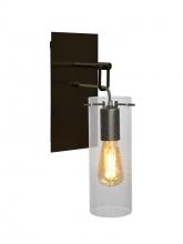  1WP-JUNI10CL-EDIL-BR - Besa Juni 10 Wall Pendant, Clear Bubble, Bronze Finish, 1x4W LED Filament