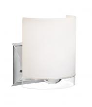  1WZ-CELTICCL-CR - Besa, Celtic Wall Sconce, Opal Glossy/Clear, Chrome Finish, 1x60W Medium Base