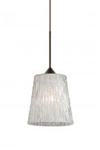  1XC-5125GL-BR - Besa Pendant Nico 4 Bronze Stone Glitter 1x35W Halogen