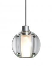  1XC-BOCA5CL-LED-SN - Besa, Boca 5 Cord Pendant, Clear, Satin Nickel Finish, 1x3W LED