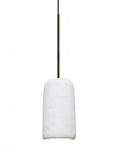  1XT-GLIDEWH-LED-BR - Besa Glide Cord Pendant, White, Bronze Finish, 1x2W LED