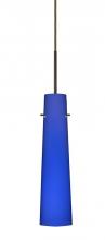  1BC-5674CM-LED-BR - Besa Camino Pendant Bronze Cobalt Blue Matte 1x5W LED