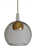 Besa Lighting 1JT-BENJISMMD-LED-BR - Besa, Benji Cord Pendant, Smoke/Medium, Bronze Finish, 1x9W LED