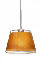  1JT-PIC9GD-LED-SN - Besa Pendant Pica 9 Satin Nickel Gold Sand 1x9W LED