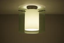  1KM-L18407-LED-BR - Besa Ceiling Pahu 12 Bronze Transparent Olive/Opal 1x11W LED