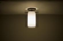 Besa Lighting 1KM-S00607-LED-BR - Besa Ceiling Pahu 8 Bronze Transparent Smoke/Opal 1x11W LED