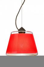  1KX-PIC9RD-LED-BR - Besa Pica 9 Pendant 1Kx Red Sand Bronze 1x9W LED