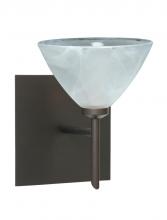  1SW-174352-LED-BR-SQ - Besa Wall With SQ Canopy Domi Bronze Marble 1x5W LED