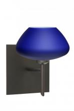  1SW-541087-LED-BR-SQ - Besa Wall With SQ Canopy Peri Bronze Blue Matte 1x5W LED