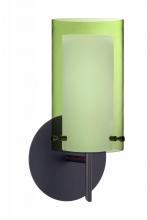 Besa Lighting 1SW-L44007-LED-BR - Besa Pahu 4 Wall 1SW Transparent Olive/Opal Bronze 1x5W LED