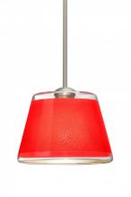  1TT-PIC9RD-LED-SN - Besa Pendant Pica 9 Satin Nickel Red Sand 1x9W LED
