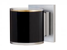 Besa Lighting 1WS-7180GF-SN - Besa Wall Pogo Satin Nickel Black/Inner Gold 1x60W G9