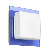  1WS-773592-LED-CR - Besa Wall Alex Chrome Opal/Blue 1x5W LED