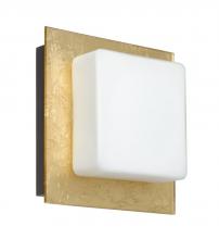  1WS-7735GF-LED-BR - Besa Wall Alex Bronze Opal/Gold Foil 1x5W LED