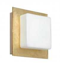  1WS-7735GF-LED-SN - Besa Wall Alex Satin Nickel Opal/Gold Foil 1x5W LED