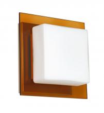  1WS-7735TG-LED-SN - Besa Wall Alex Satin Nickel Opal/Armagnac 1x5W LED