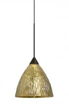  1XC-EVEGS-LED-BR - Besa, Eve Cord Pendant, Stone Gold Foil, Bronze Finish, 1x5W LED