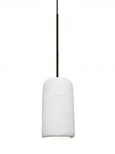  1XC-GLIDEWH-LED-BR - Besa Glide Cord Pendant, White, Bronze Finish, 1x2W LED