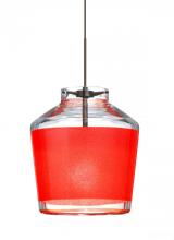  1XC-PIC6RD-BR - Besa Pendant Pica 6 Bronze Red Sand 1x50W Halogen