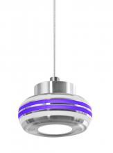 Besa Lighting 1XT-FLOW00-FRPL-LED-SN - Besa, Flower Cord Pendant, Frost/Purple, Satin Nickel Finish, 1x6W LED