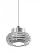  1XT-FLOW00-SLSL-LED-SN - Besa, Flower Cord Pendant, Silver/Silver, Satin Nickel Finish, 1x6W LED
