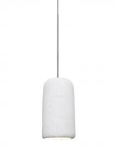  1XT-GLIDEWH-LED-SN - Besa Glide Cord Pendant, White, Satin Nickel Finish, 1x2W LED