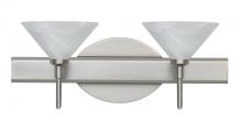  2SW-117652-LED-SN - Besa Wall Kona Satin Nickel Marble 2x5W LED