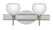  2SW-565819-LED-SN - Besa Wall Palla 5 Satin Nickel Carrera 2x5W LED