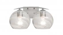 Besa Lighting 2WC-JILLYCL-SN - Besa, Jilly Vanity, Vapor Clear, Satin Nickel Finish, 2x60W Medium Base