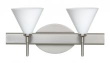  2SW-512107-LED-SN - Besa Wall Kani Satin Nickel Opal Matte 2x5W LED