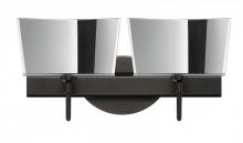  2SW-6773MR-LED-BR - Besa Groove Wall 2SW Mirror-Frost Bronze 2x5W LED