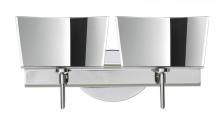  2SW-6773MR-LED-CR - Besa Groove Wall 2SW Mirror-Frost Chrome 2x5W LED