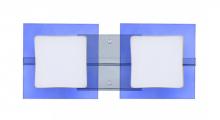  2WS-773592-CR - Besa Wall Alex Chrome Opal/Blue 2x50W G9