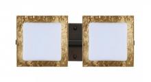  2WS-7735GF-LED-BR - Besa Wall Alex Bronze Opal/Gold Foil 2x5W LED