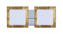  2WS-7735GF-LED-CR - Besa Wall Alex Chrome Opal/Gold Foil 2x5W LED