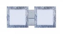  2WS-7735SF-CR - Besa Wall Alex Chrome Opal/Silver Foil 2x50W G9