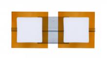  2WS-7735TG-LED-CR - Besa Wall Alex Chrome Opal/Armagnac 2x5W LED