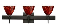  3SW-177941-LED-BR-SQ - Besa Wall With SQ Canopy Mia Bronze Garnet 3x5W LED