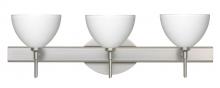  3SW-467907-LED-SN - Besa Wall Brella Satin Nickel White 3x5W LED