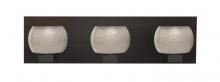  3WF-KENOSM-LED-BR - Besa, Keno Vanity, Smoke Sand, Bronze Finish, 3x3W LED