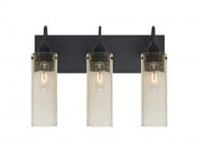  3WG-JUNI10GD-BK - Besa Juni 10 Vanity, Gold Bubble, Black Finish, 3x60W Medium Base