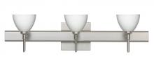  3SW-185807-LED-SN-SQ - Besa Divi Wall With SQ Canopy 3SW Opal Matte Satin Nickel 3x5W LED