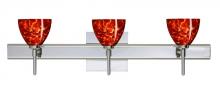  3SW-185841-LED-CR-SQ - Besa Divi Wall With SQ Canopy 3SW Garnet Chrome 3x5W LED