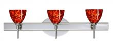  3SW-185841-LED-CR - Besa Divi Wall 3SW Garnet Chrome 3x5W LED