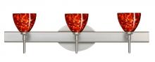  3SW-185841-LED-SN - Besa Divi Wall 3SW Garnet Satin Nickel 3x5W LED