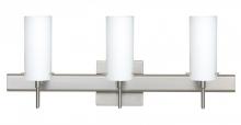  3SW-440307-LED-SN-SQ - Besa Wall With SQ Canopy Copa 3 Satin Nickel Opal Matte 3x5W LED