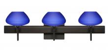  3SW-541087-LED-BR-SQ - Besa Wall With SQ Canopy Peri Bronze Blue Matte 3x5W LED